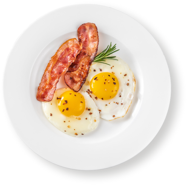 Isolated Breakfast Plate on White