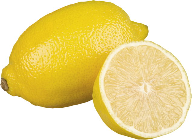 Whole and Half Lemon - Isolated